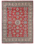 8x10 Red Kuba Afghan Hand Knotted Wool Area Rug